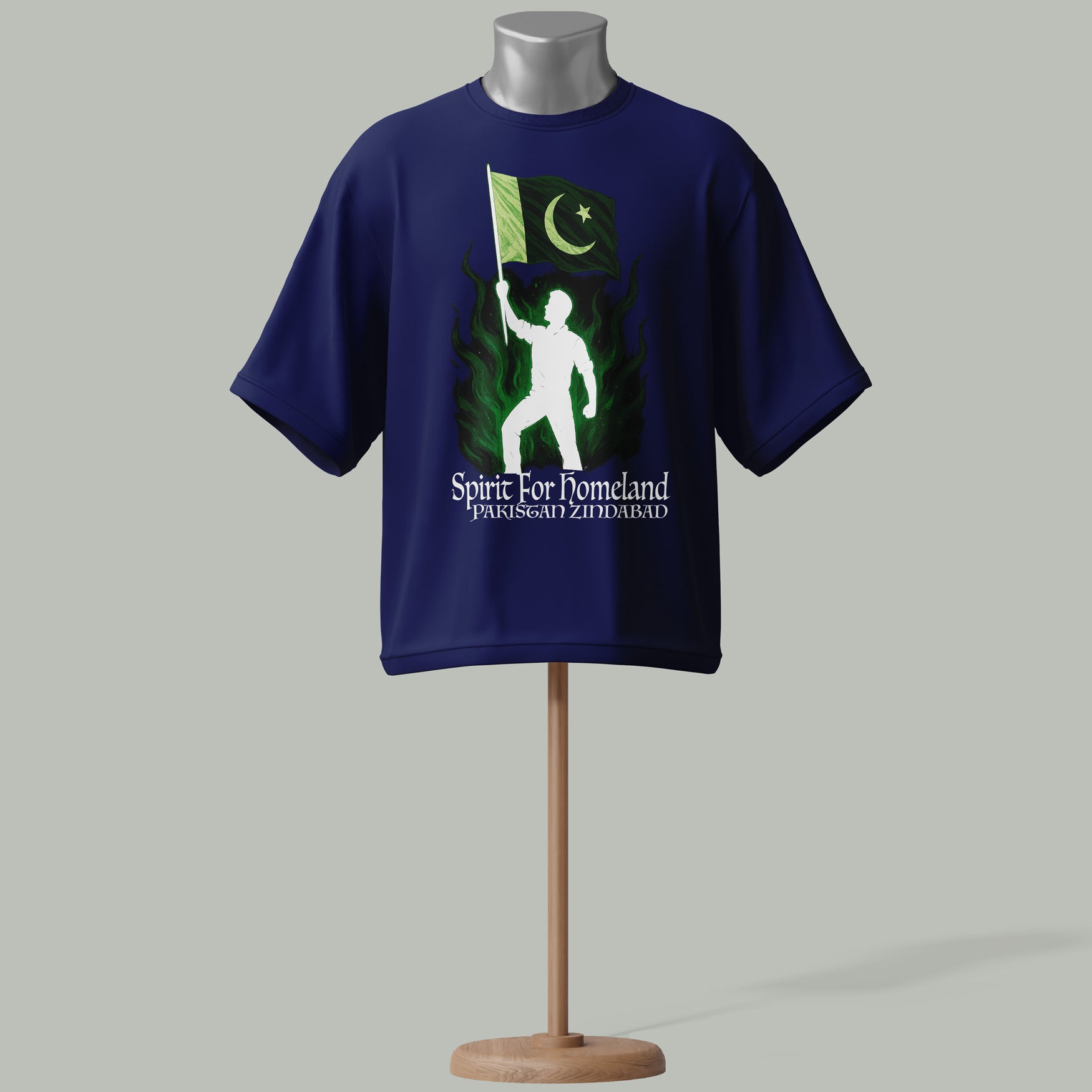 azadi spirit_darkblue_tshirt