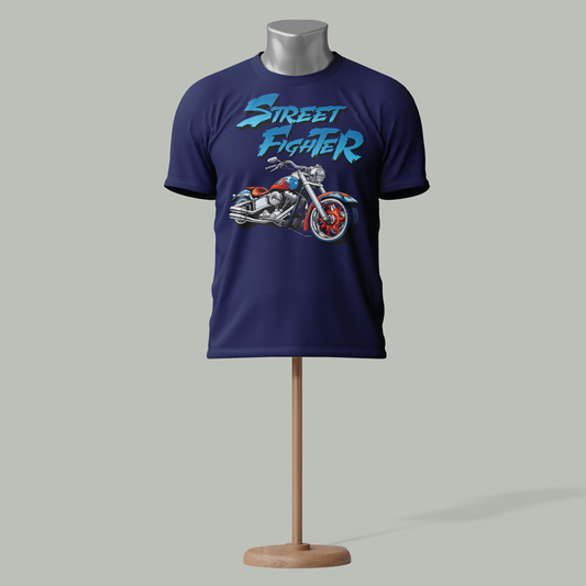Street Fighter Classic Cruiser Motorcycle T-Shirt