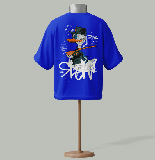 Street Rebel Duck Graffiti-Style Graphic T-Shirt
