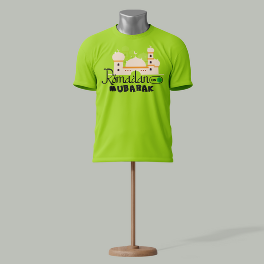 "Ramadan Mubarak ON" T-Shirt – 15 Colors Available | Islamic Ramadan Tee