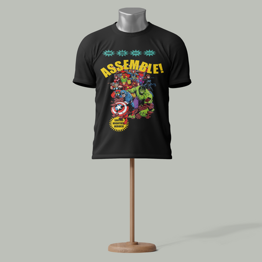 Avengers "Assemble" T-Shirt – Premium Cotton, Marvel Superhero Collection