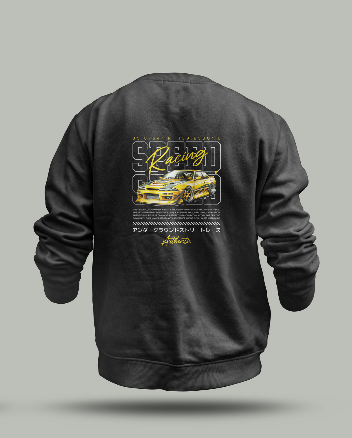 Speed Racing Customized Sweatshirt - Authentic Sports Car Graphic
