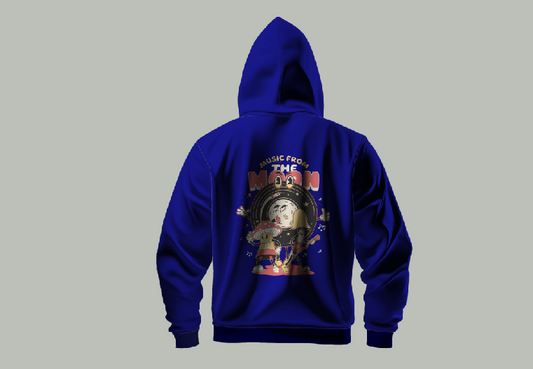 Music From The Moon Custom Hoodie – Celestial Design with Musical Vibes