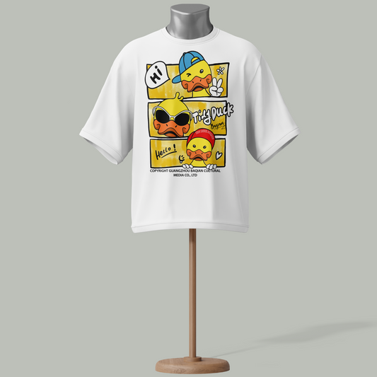 "Tricky Duck" Cartoon Graphic T-Shirt