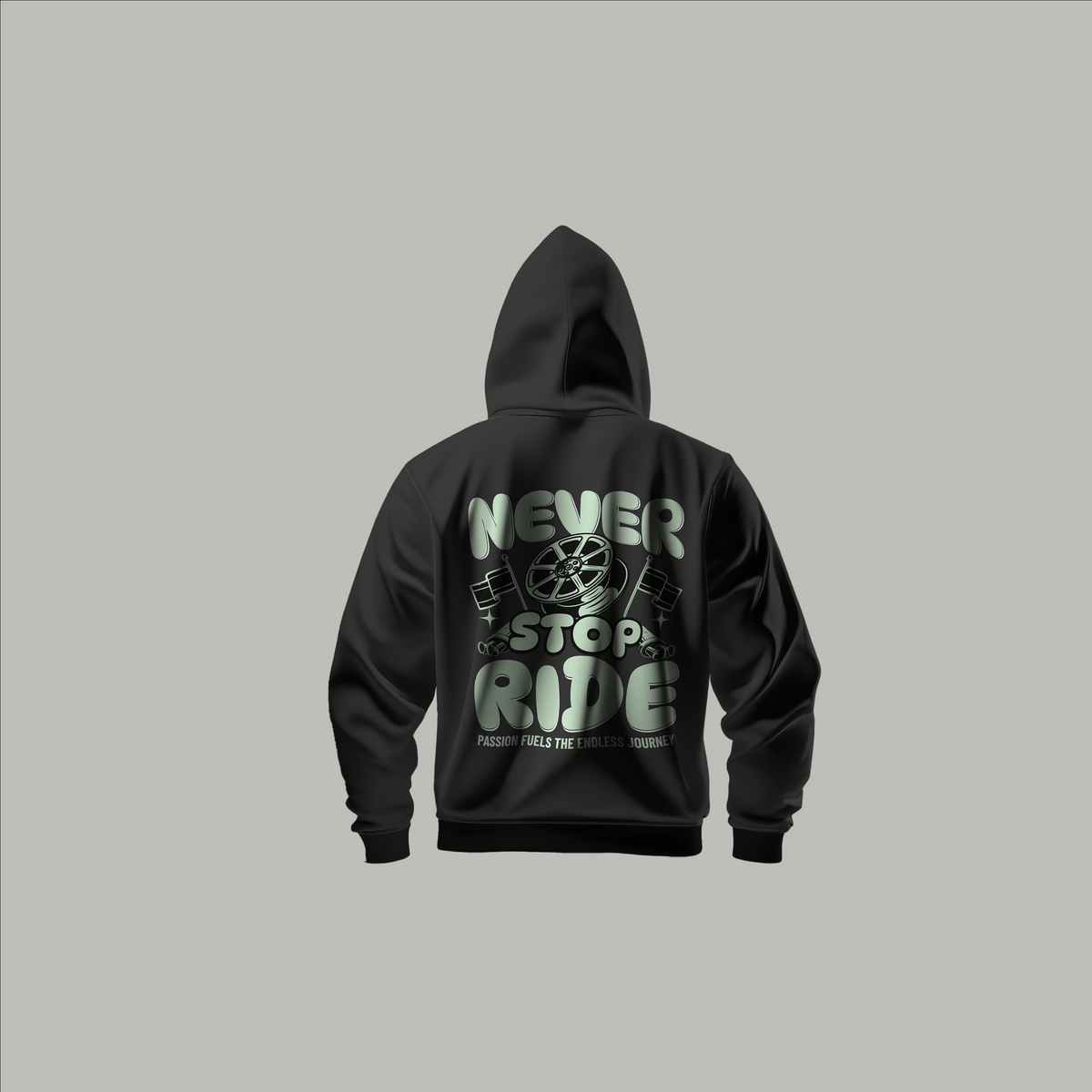 "Never Stop Ride Custom Hoodie - Passion for Every Journey"