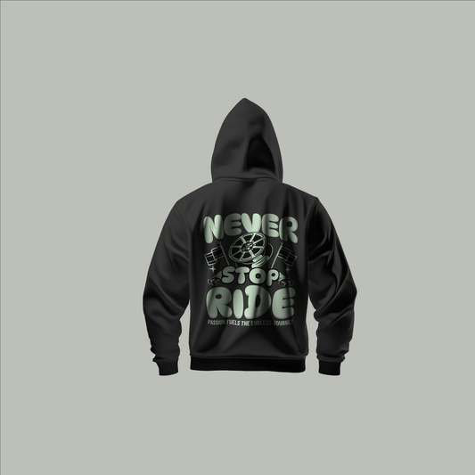 "Never Stop Ride Custom Hoodie - Passion for Every Journey"