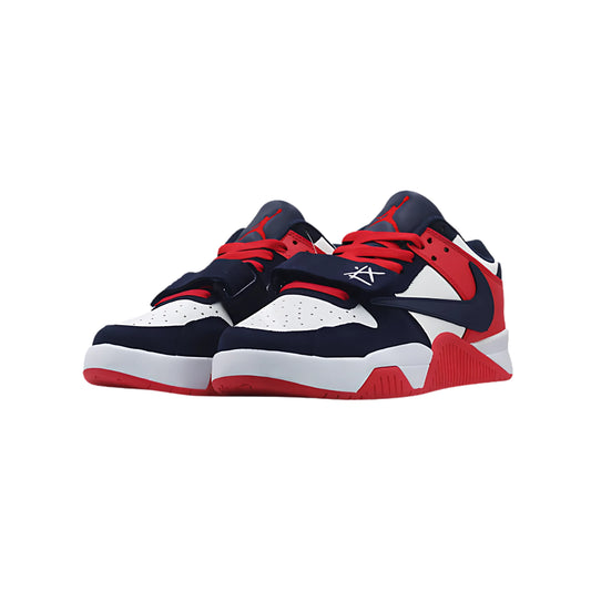 Low-Top Sneakers white,  black and red