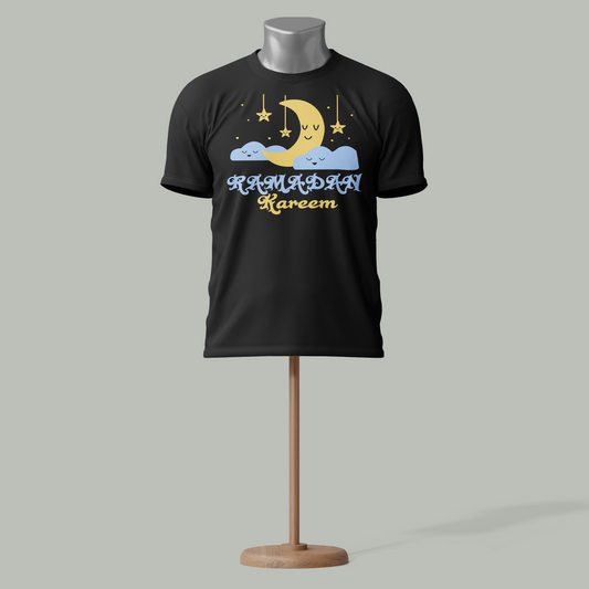 Ramadan Kareem T-Shirt – Cute Crescent Moon & Stars Design