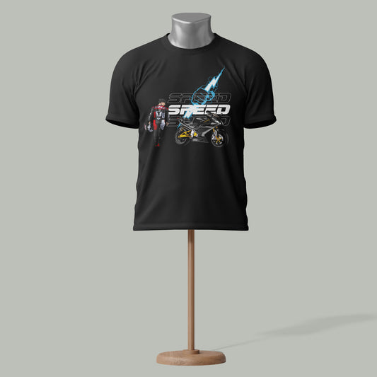 Speed Thunder Motorcycle Rider T-Shirt – 15 Colors