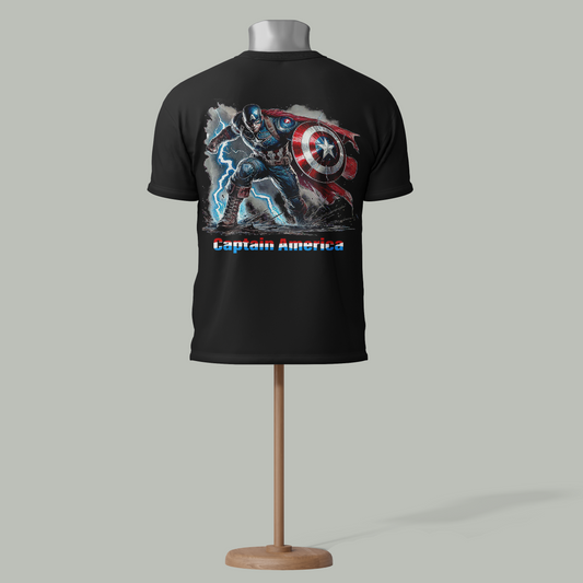 Custom Captain America Thunder T-Shirt – Premium Superhero Tee