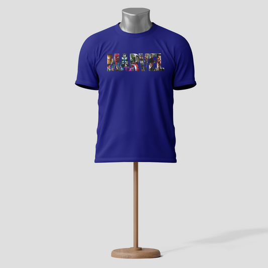 Marvel Custom Printed T-Shirt – Premium Cotton, Superhero Fan Collection