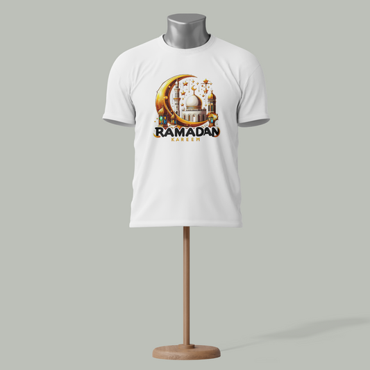 Ramadan Kareem Crescent Mosque T-Shirt – Elegant Islamic Wear