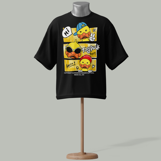 "Tricky Duck" Cartoon Graphic T-Shirt
