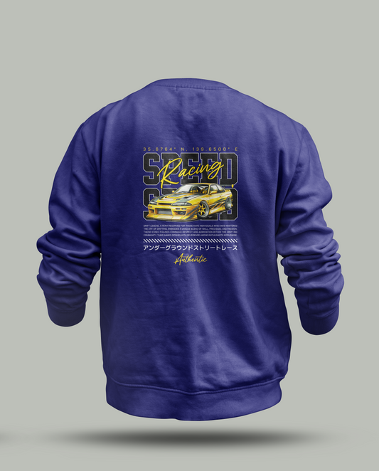 Speed Racing Customized Sweatshirt - Authentic Sports Car Graphic