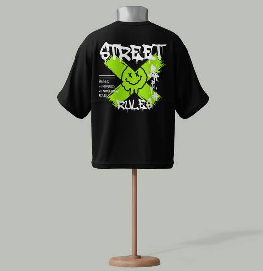 "Street Rules" Urban Streetwear Graffiti T-Shirt