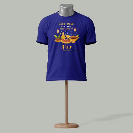 Iftar Blessings T-Shirt – Ramadan-Inspired Food & Lantern Design