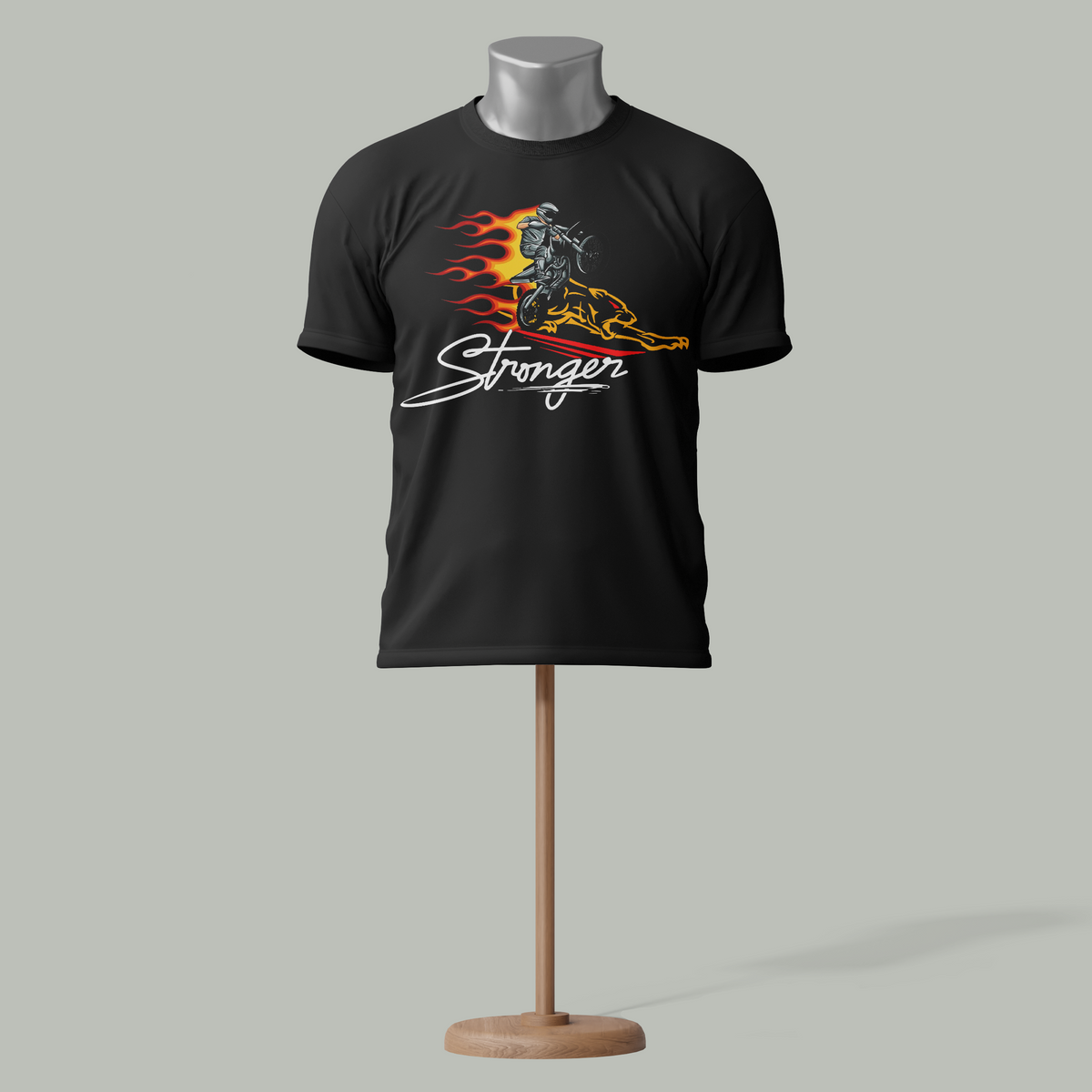 Stronger Rider Extreme Moto Graphic T-Shirt