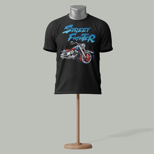 Street Fighter Classic Cruiser Motorcycle T-Shirt