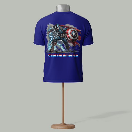 Custom Captain America Thunder T-Shirt – Premium Superhero Tee
