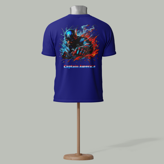 Captain America Fire & Ice T-Shirt – Marvel Superhero GraphicTee