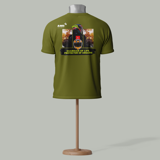 Guardian Biker T-Shirt – Helmet Protector Graphic Tee for Riders
