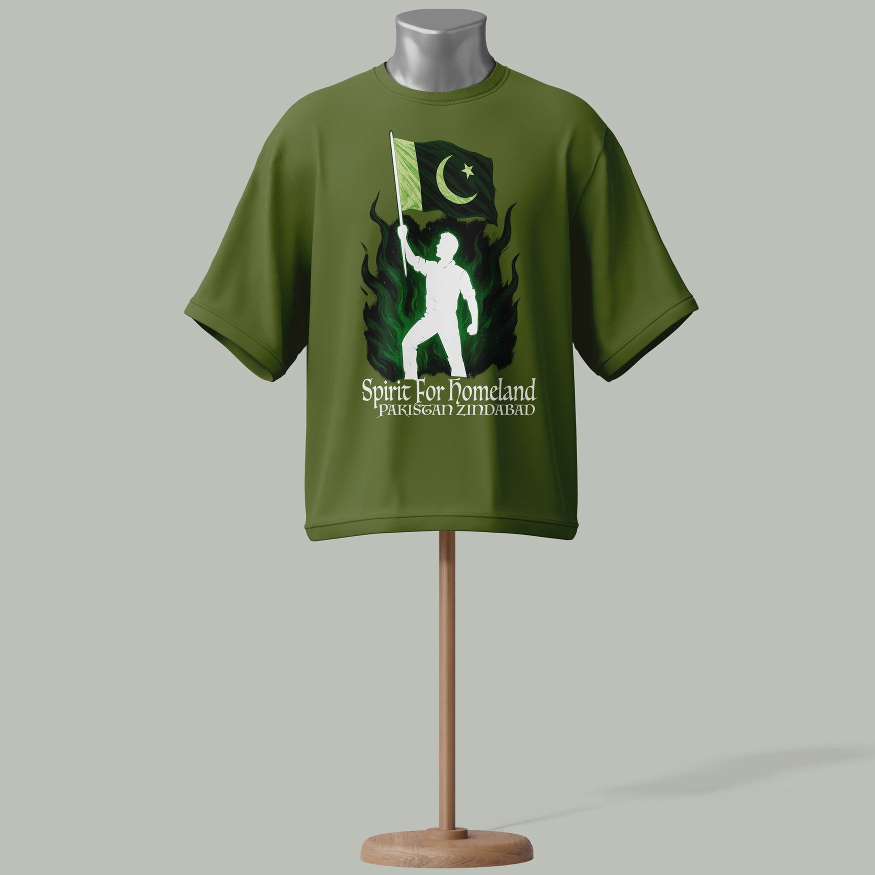 azadi spirit_lightgreen_tshirt