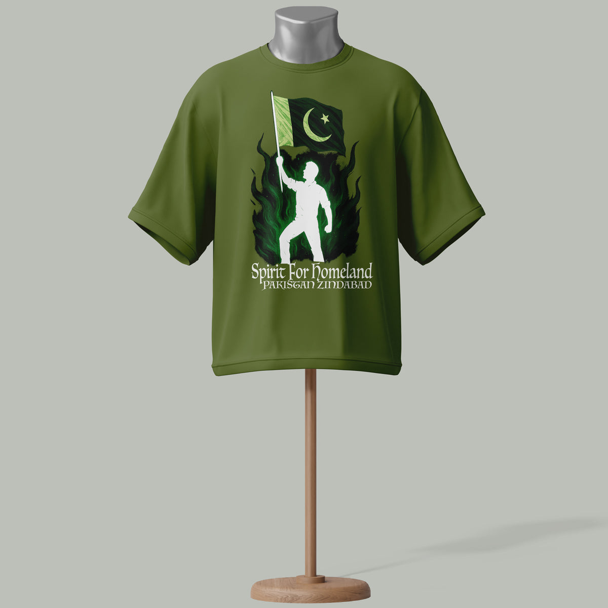 azadi spirit_lightgreen_tshirt