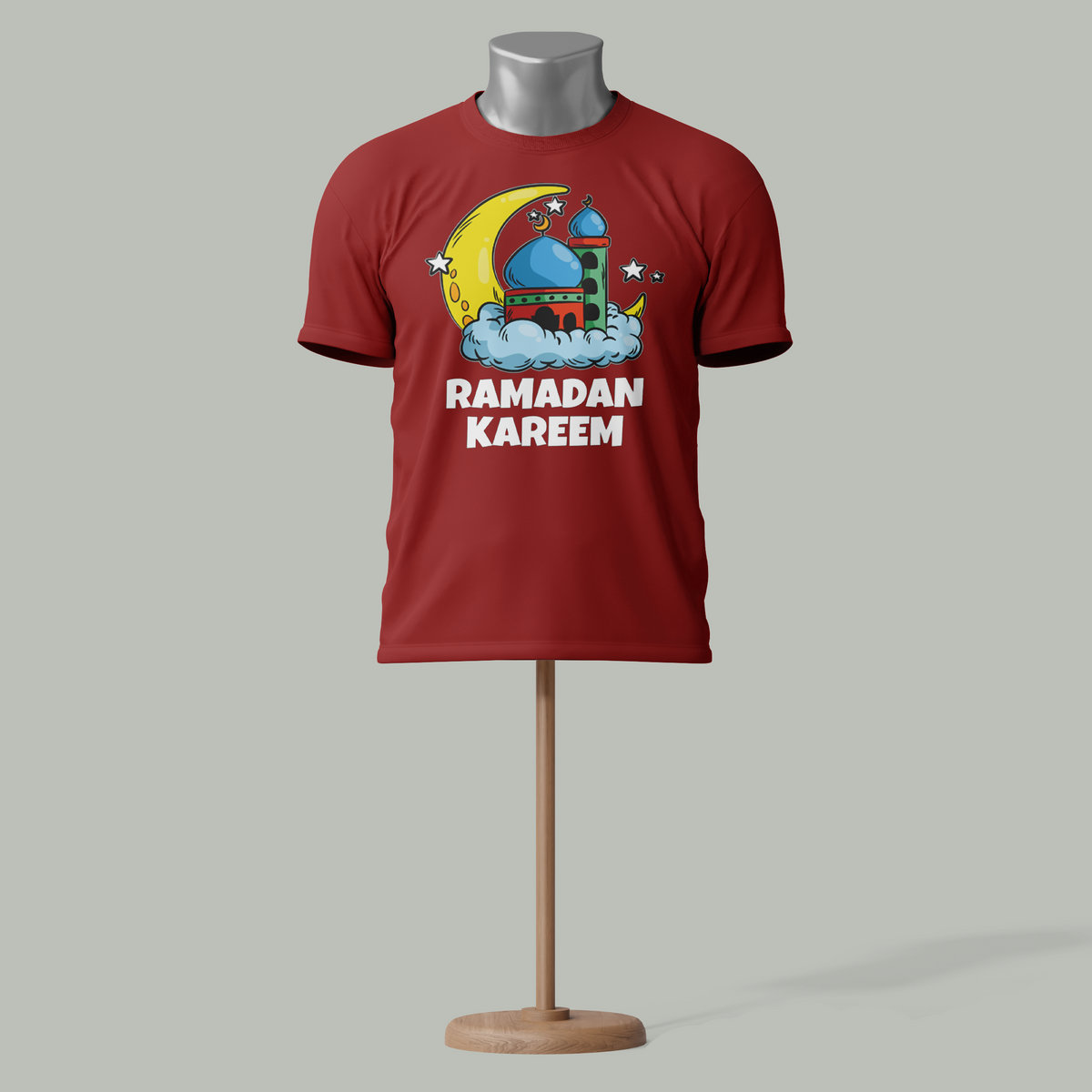 Ramadan Kareem T-Shirt – Mosque & Crescent Moon Design