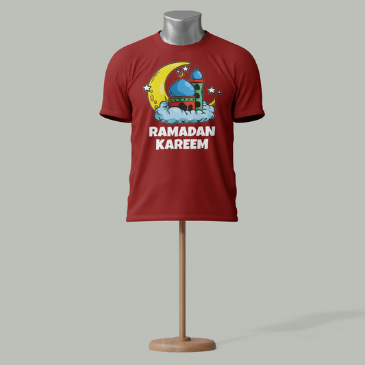 Ramadan Kareem T-Shirt – Mosque & Crescent Moon Design