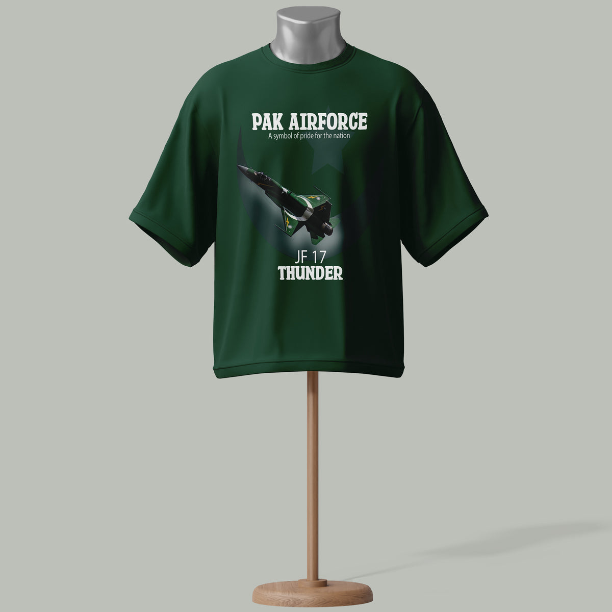 JF-17 Thunder Pak Airforce T-Shirt – Jet Design on Black