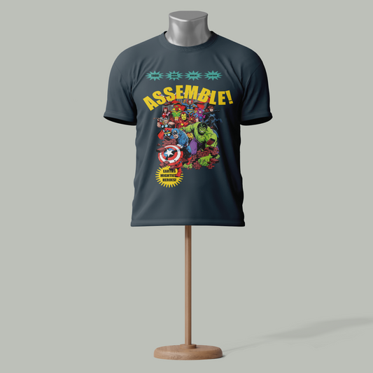 Avengers "Assemble" T-Shirt – Premium Cotton, Marvel Superhero Collection