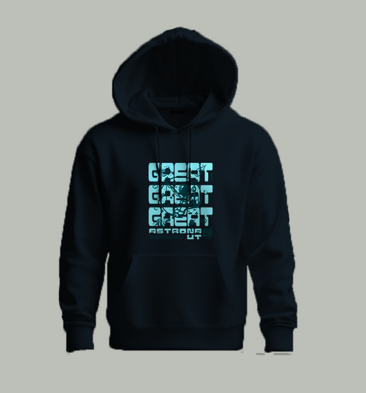"Great Astronaut" Custom Hoodie - Unique Astronaut & Universe Design | CustomPlanet Pakistan