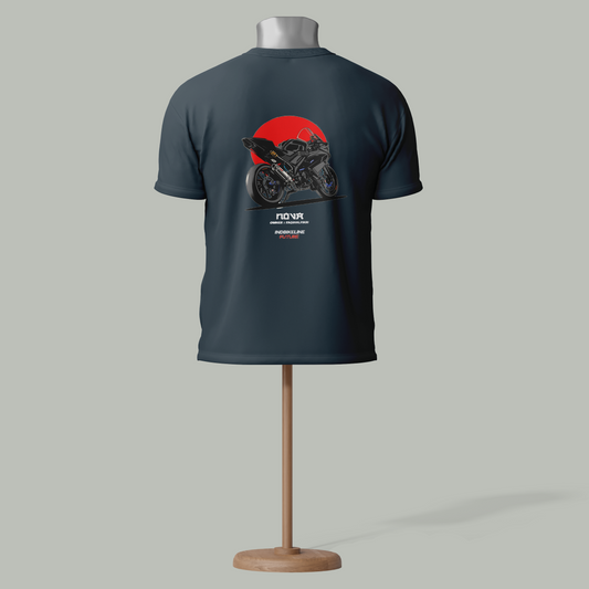 Moto Nova Black Exquisite Biker T-Shirt – Premium Motorcycle Graphic Tee
