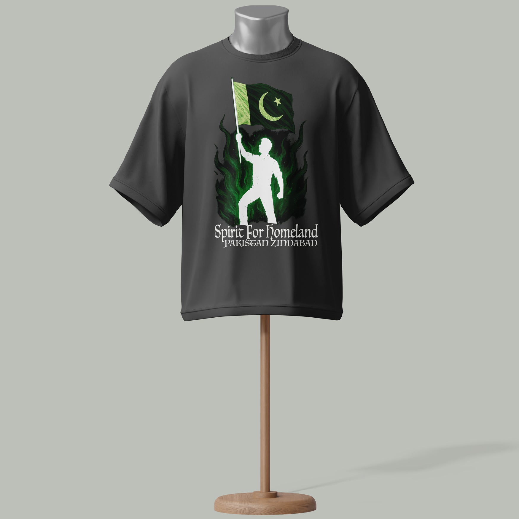 azadi spirit_lightblack_tshirt
