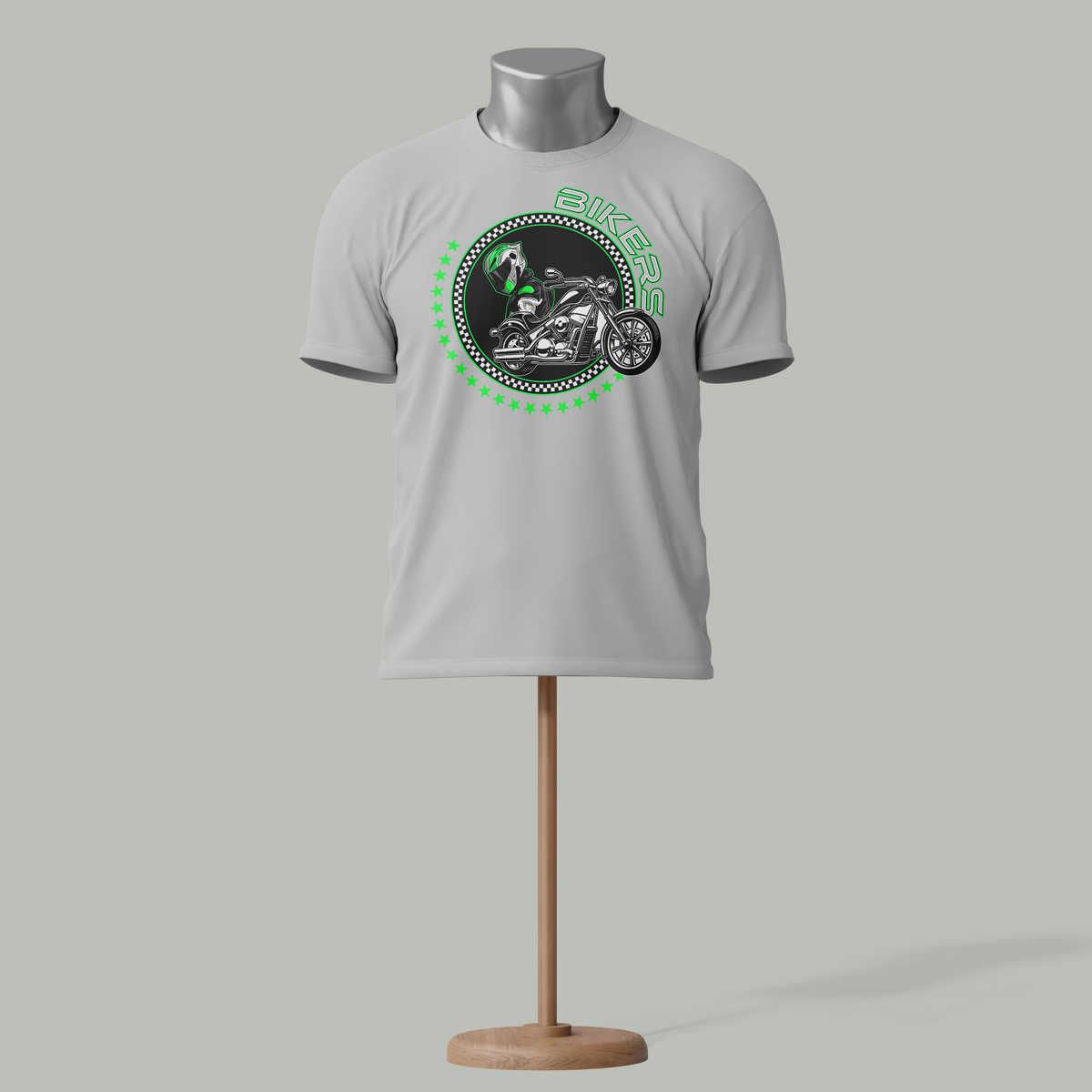 Biker Graphic T-Shirt – Custom Motorcycle Rider Tee for Men