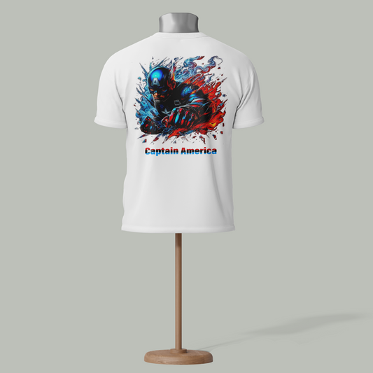 Captain America Fire & Ice T-Shirt – Marvel Superhero GraphicTee