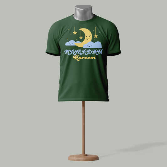 Ramadan Kareem T-Shirt – Cute Crescent Moon & Stars Design