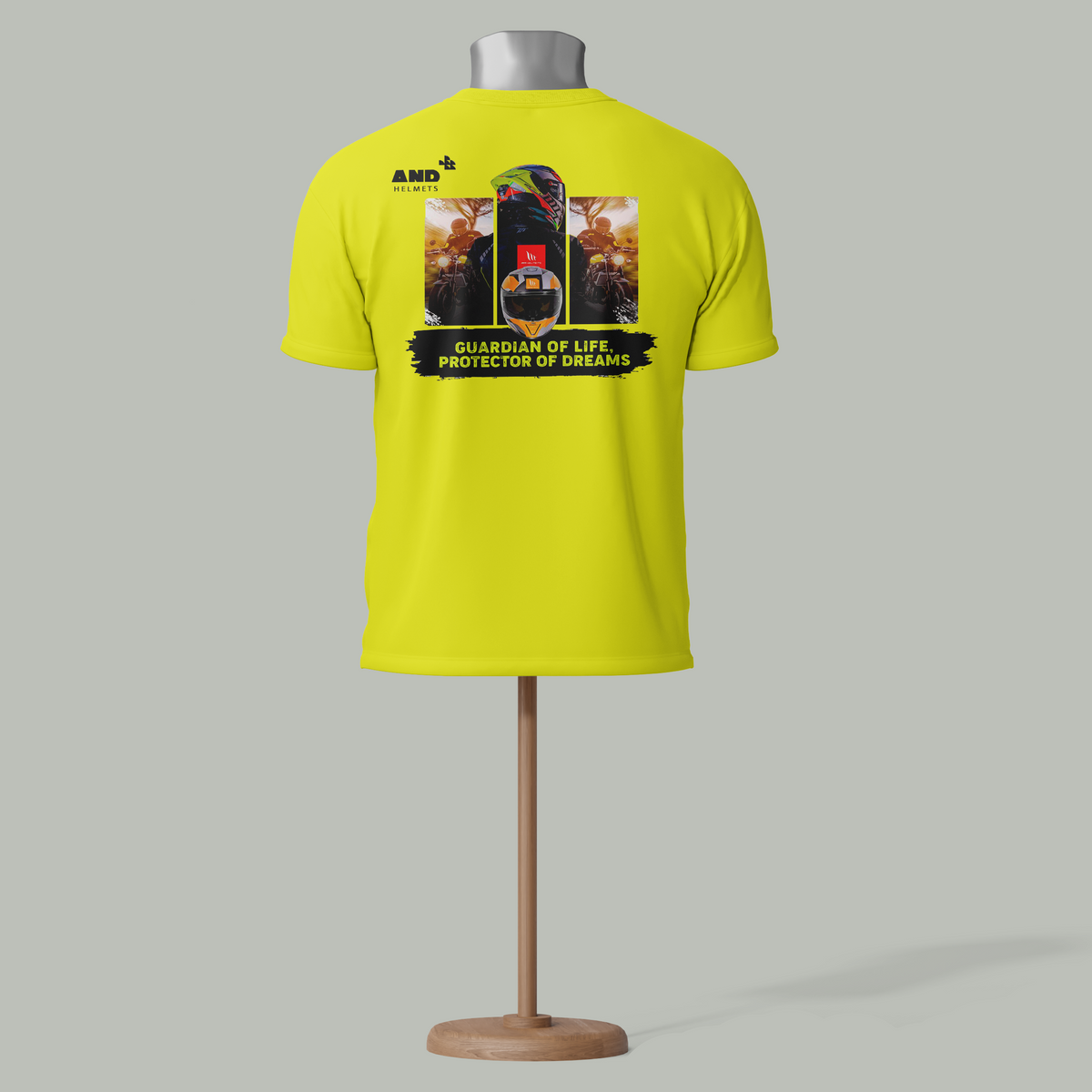 Guardian Biker T-Shirt – Helmet Protector Graphic Tee for Riders