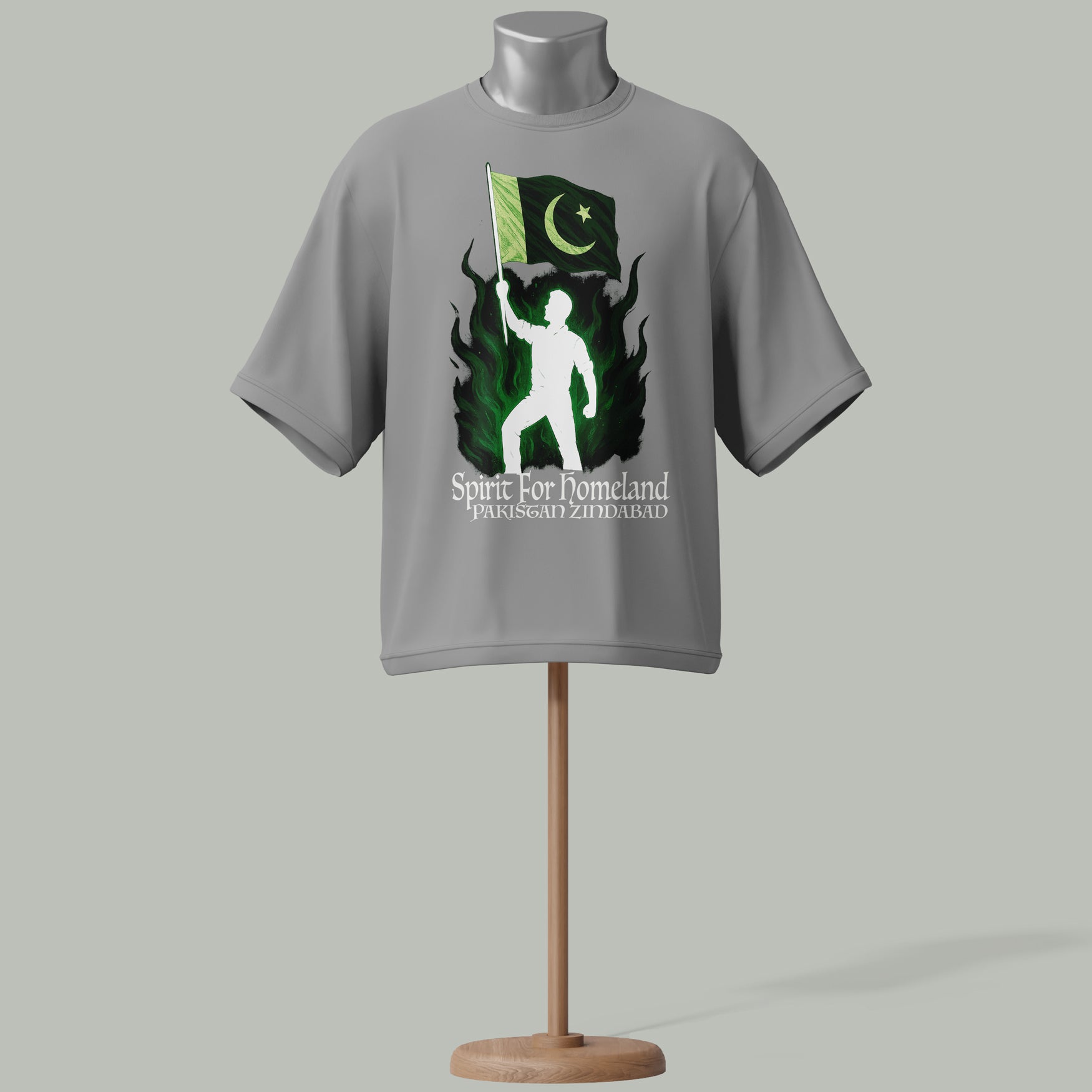 azadi spirit_grey_tshirt