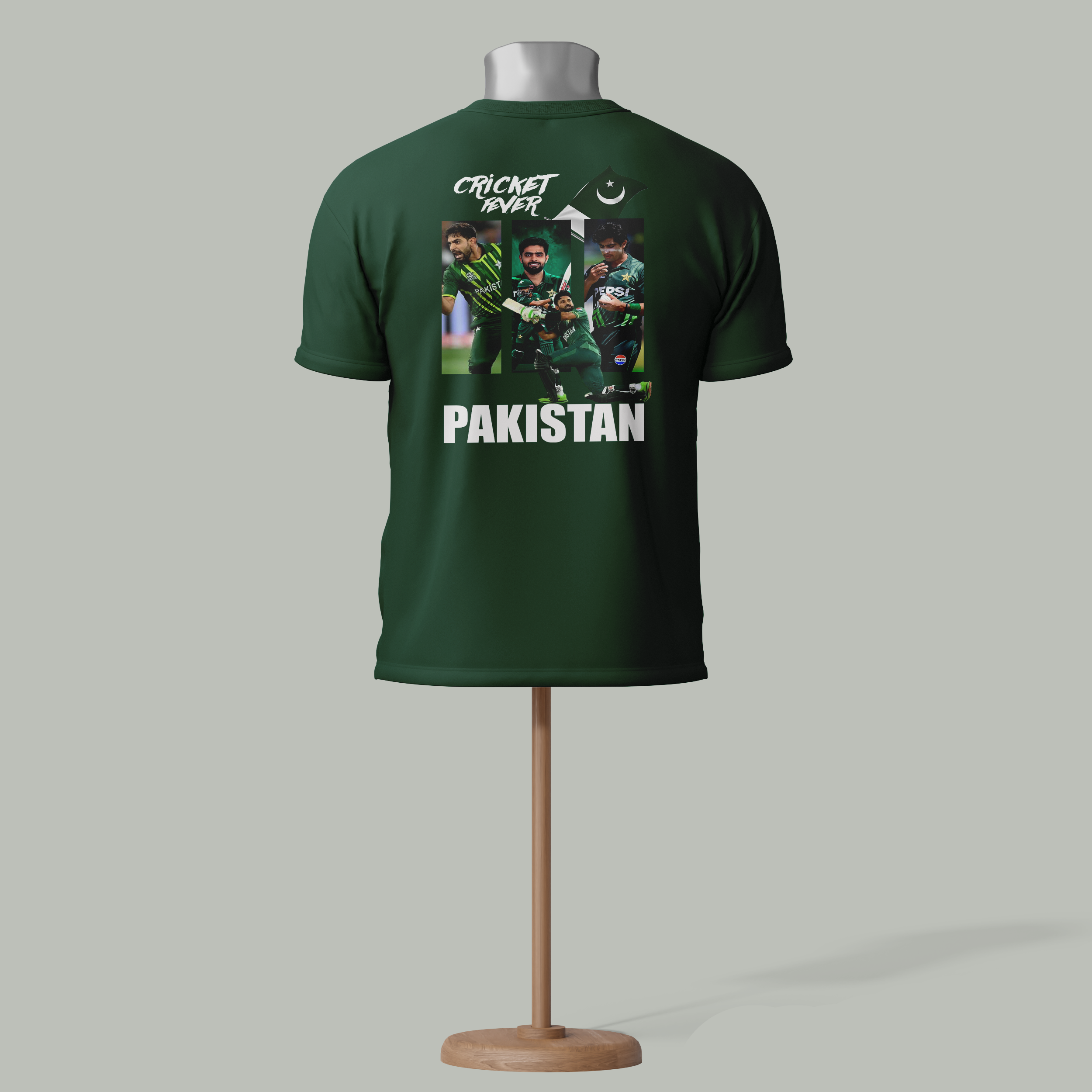 Cricket lover Pakistan T-shirt Dark Green