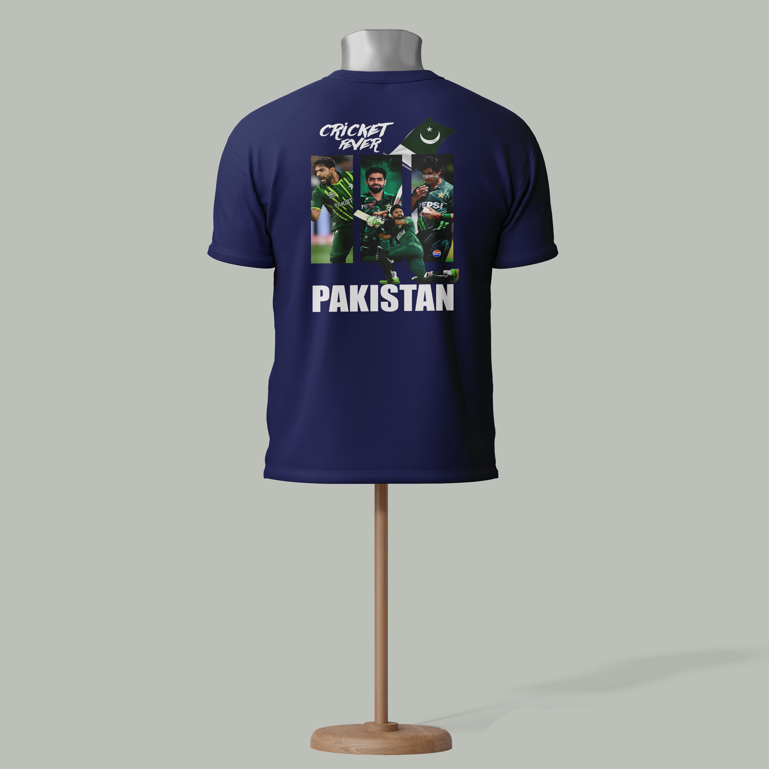 Cricket lover Pakistan T-shirt Navy Blue