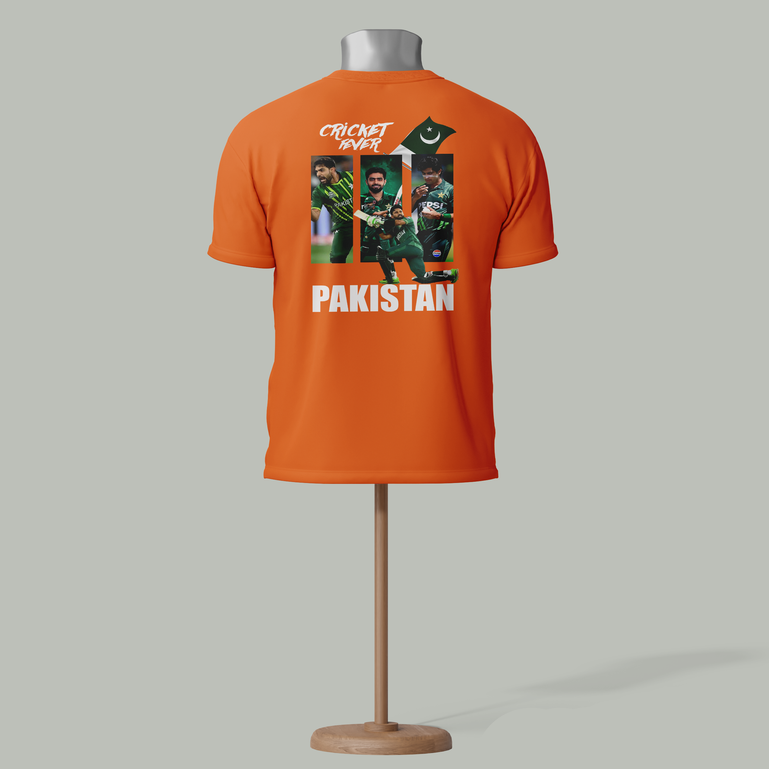 Cricket lover Pakistan T-shirt Orange Colour