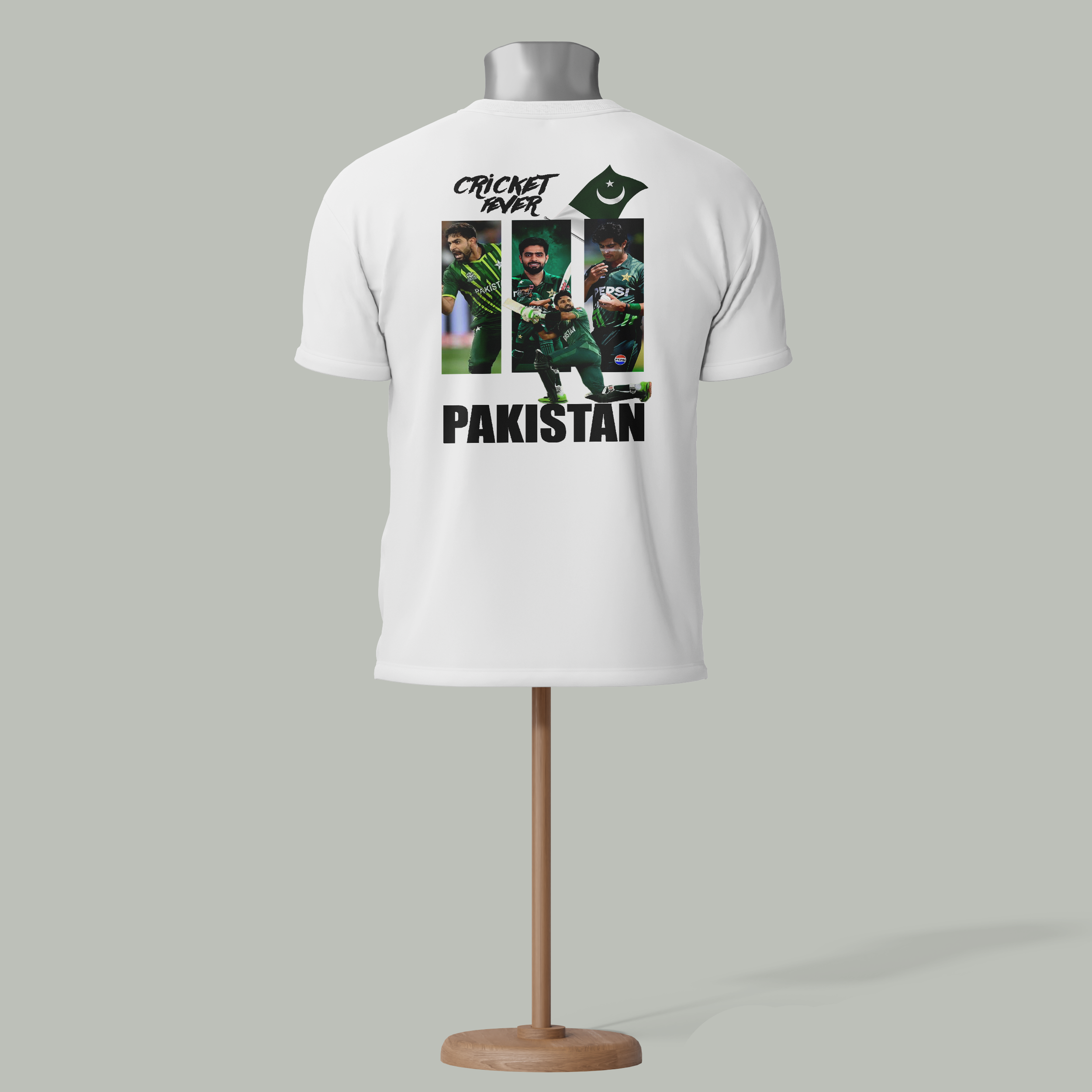 Cricket lover Pakistan T-shirts white colour

