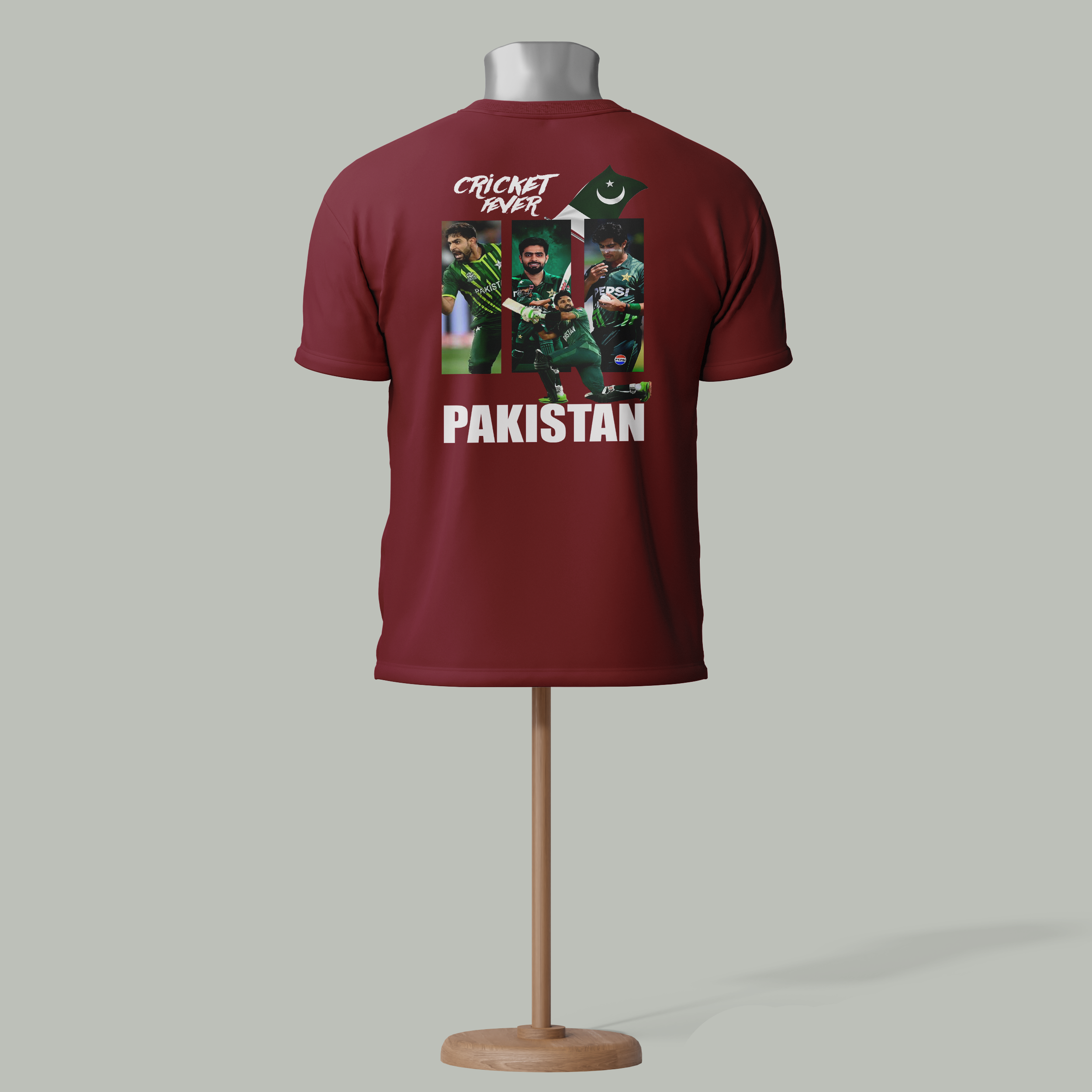  Cricket lover Pakistan T-shirts Brown colour