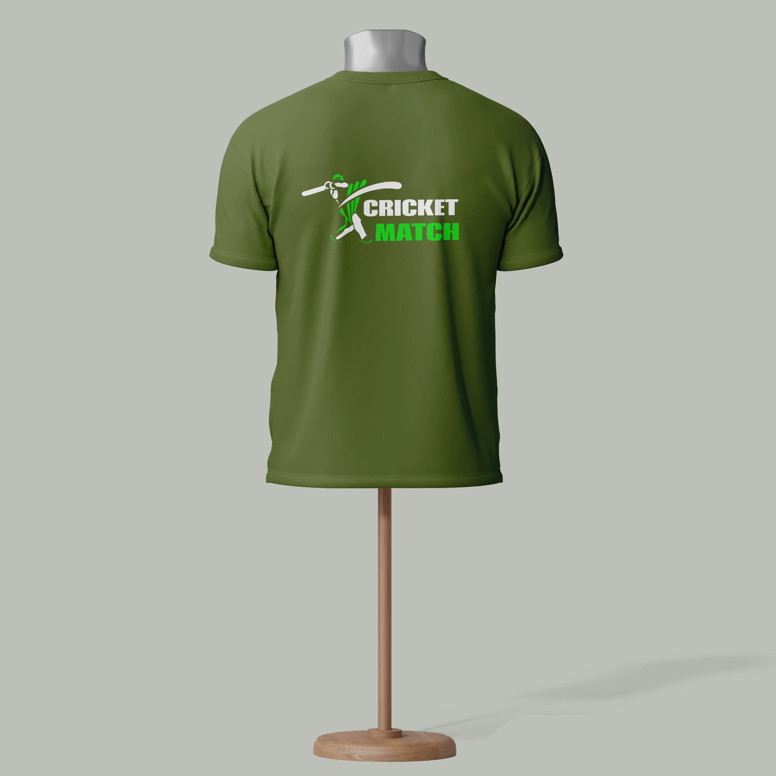 Cricket match T-shirts Dark green colour