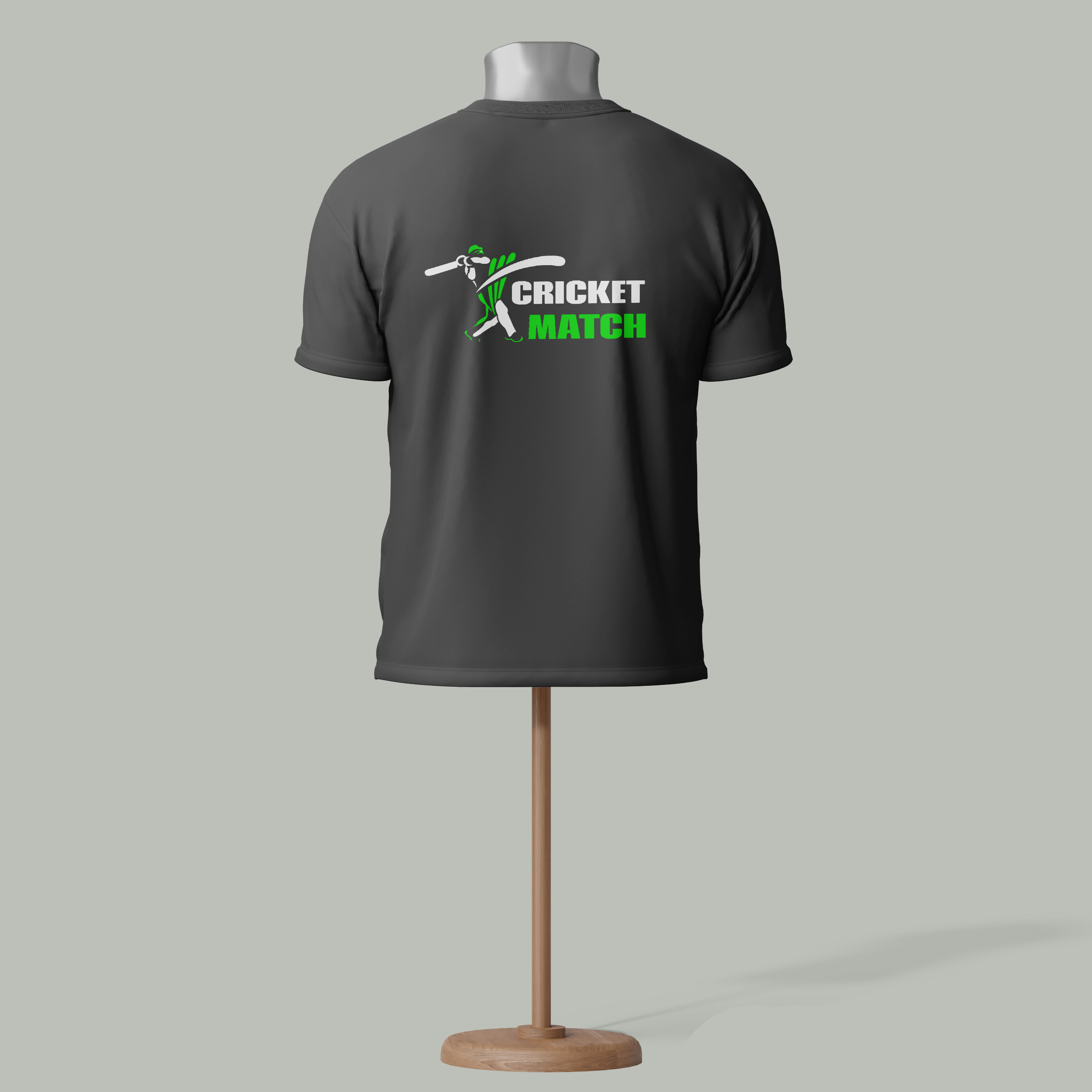 Cricket match T-shirts Gray colour 
