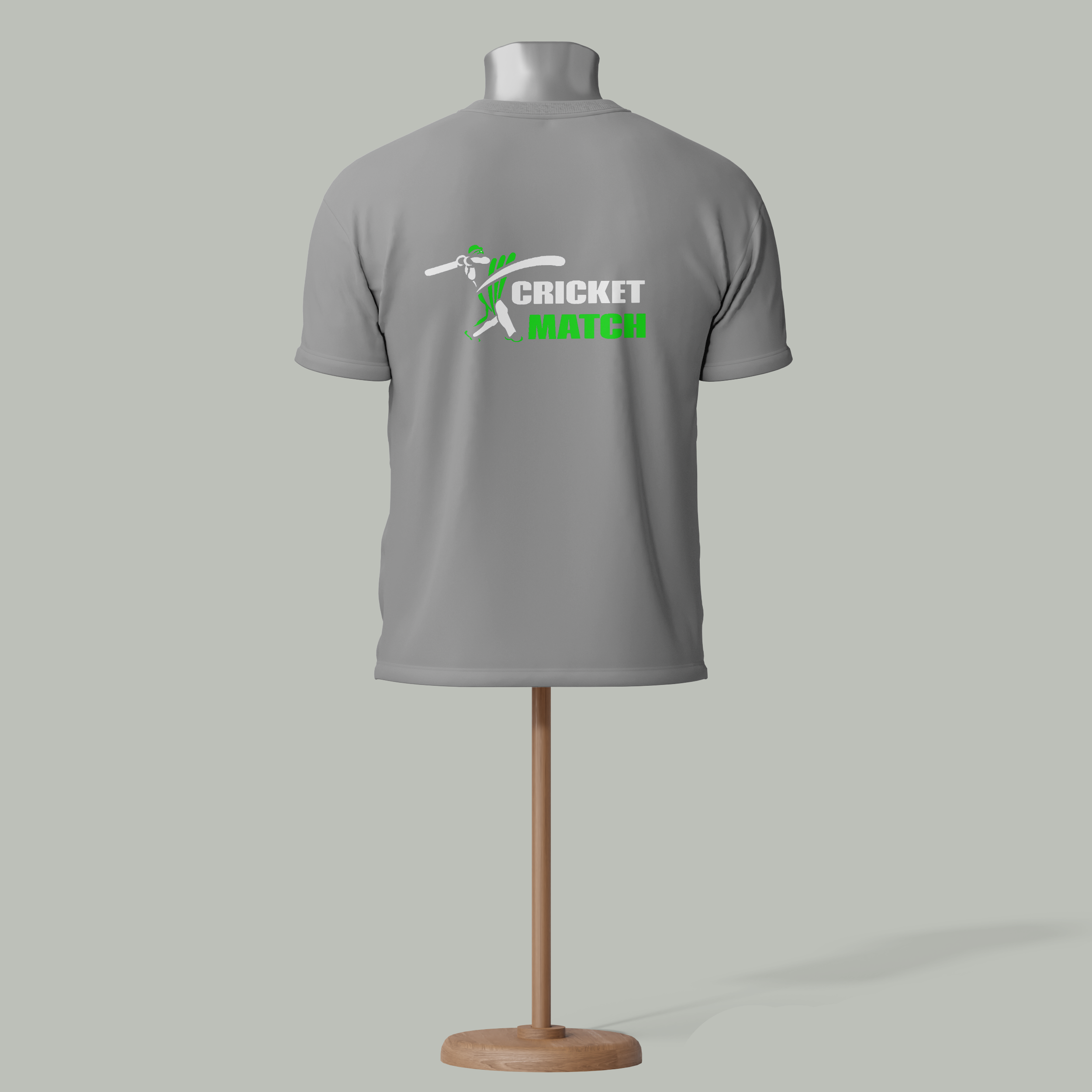 Cricket match T-shirts Light Gray colour 