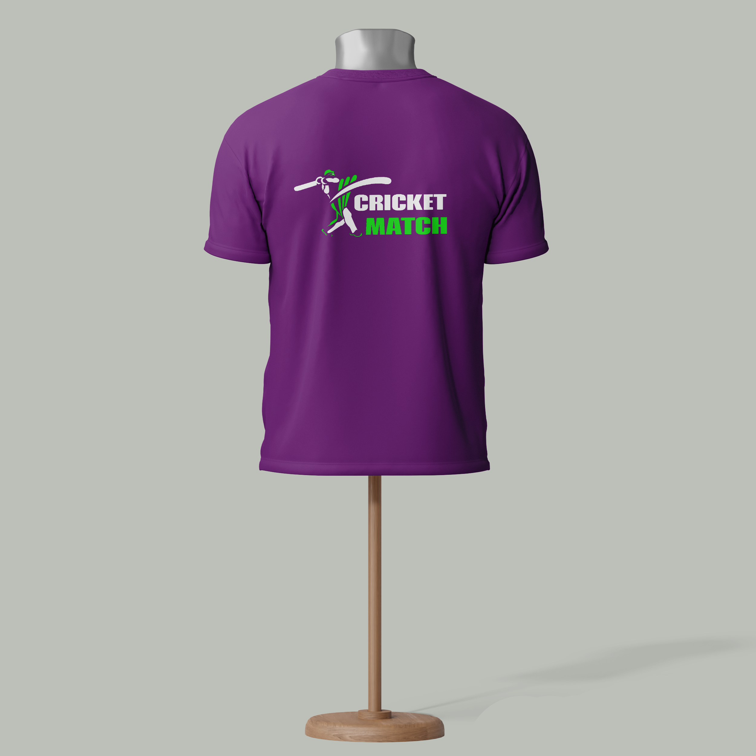 Cricket match T-shirts Purple colour 
