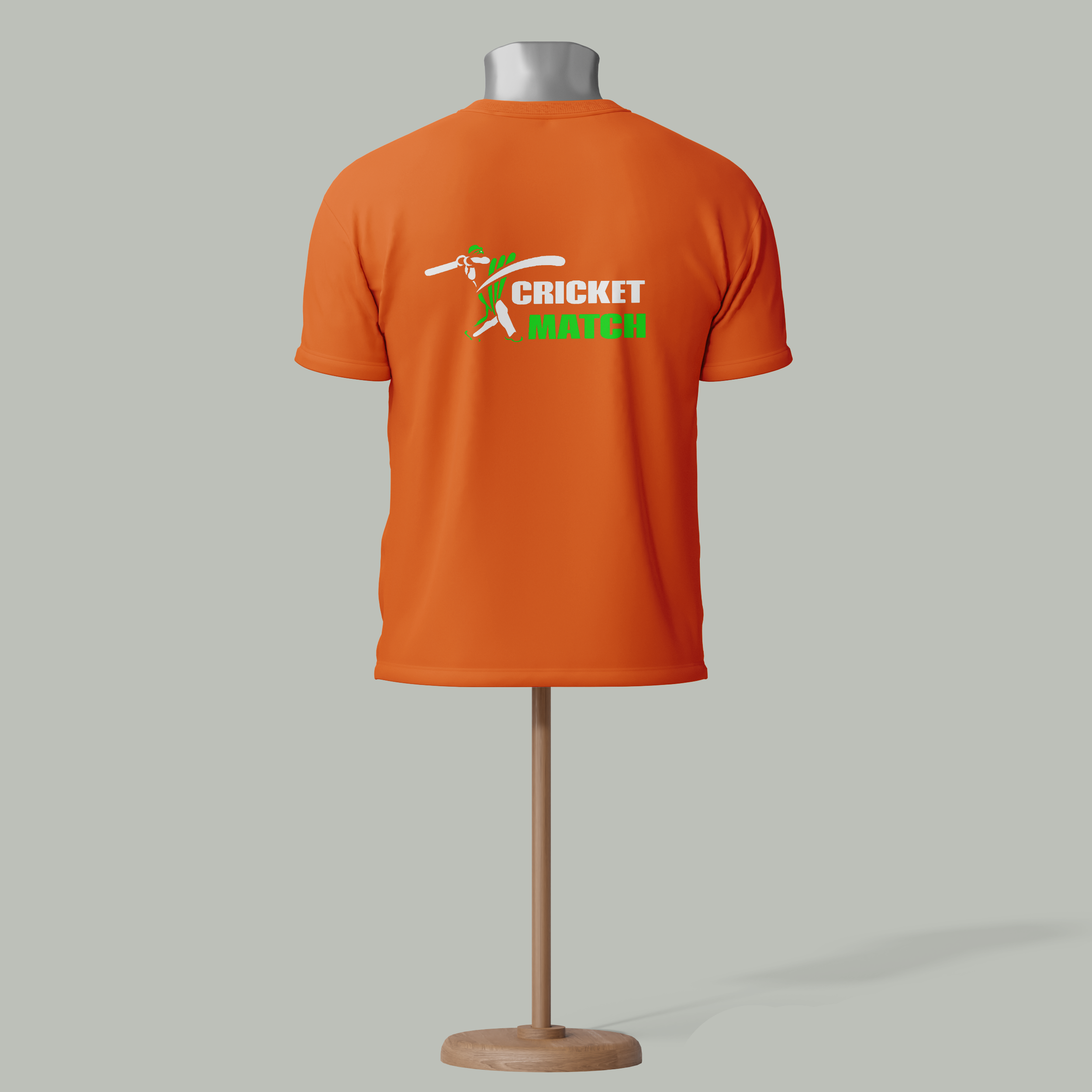 Cricket match T-shirts orange colour 