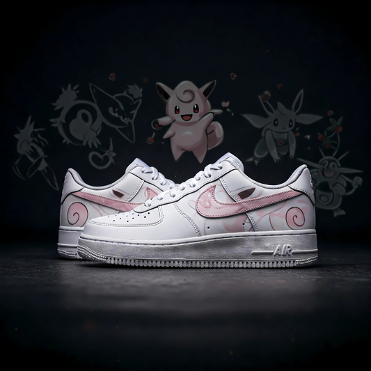 Custom Clefairy Pokémon Air Sneakers – Hand-Painted Pokémon Shoes